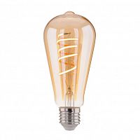 Лампа светодиодная филамент Elektrostandard ST64 E27 220В 8Вт 640Лм 3300К 145x64мм картинка 